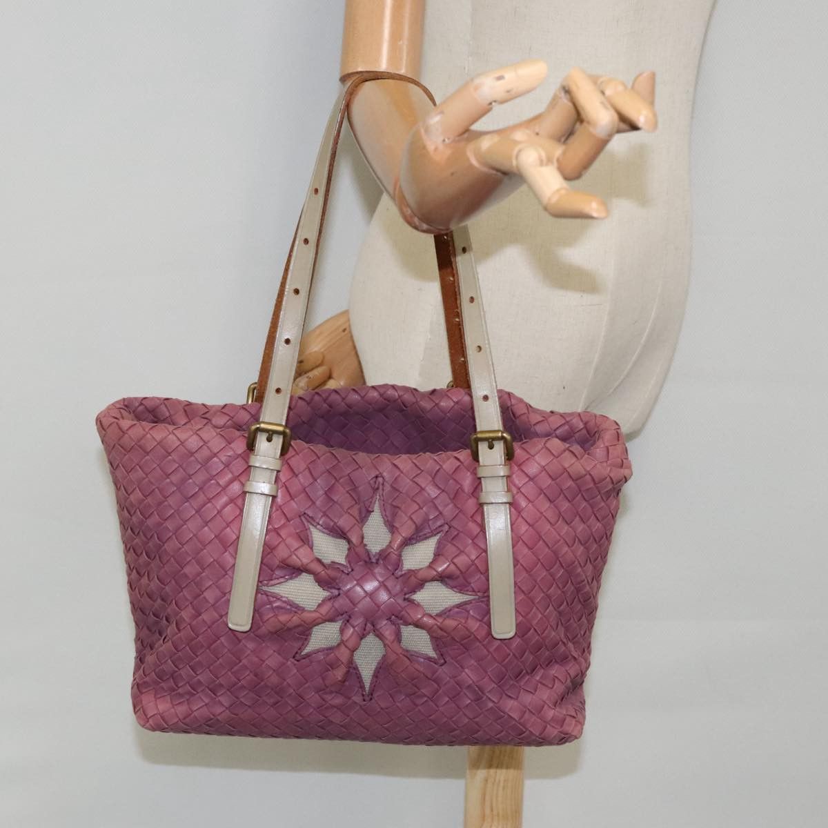 Bottega Veneta Intrecciato Purple Leather Tote Bag (Pre-Owned) Size ONE SIZE - 15 Thumbnail