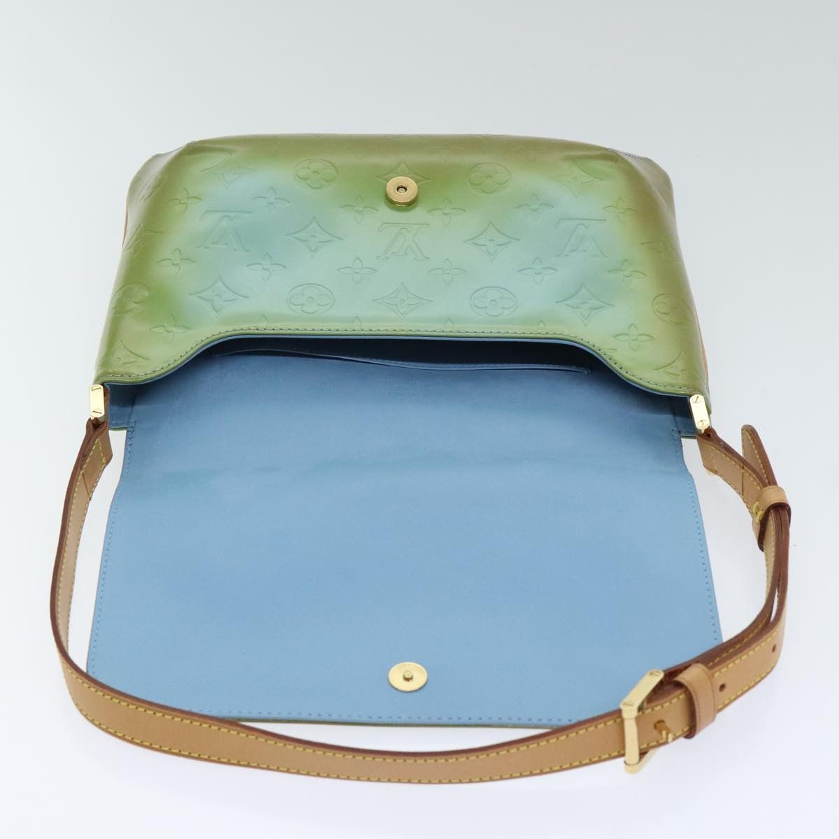 Louis Vuitton Thompson Street Green Patent Leather Shoulder Bag Size ONE SIZE - 10 Thumbnail