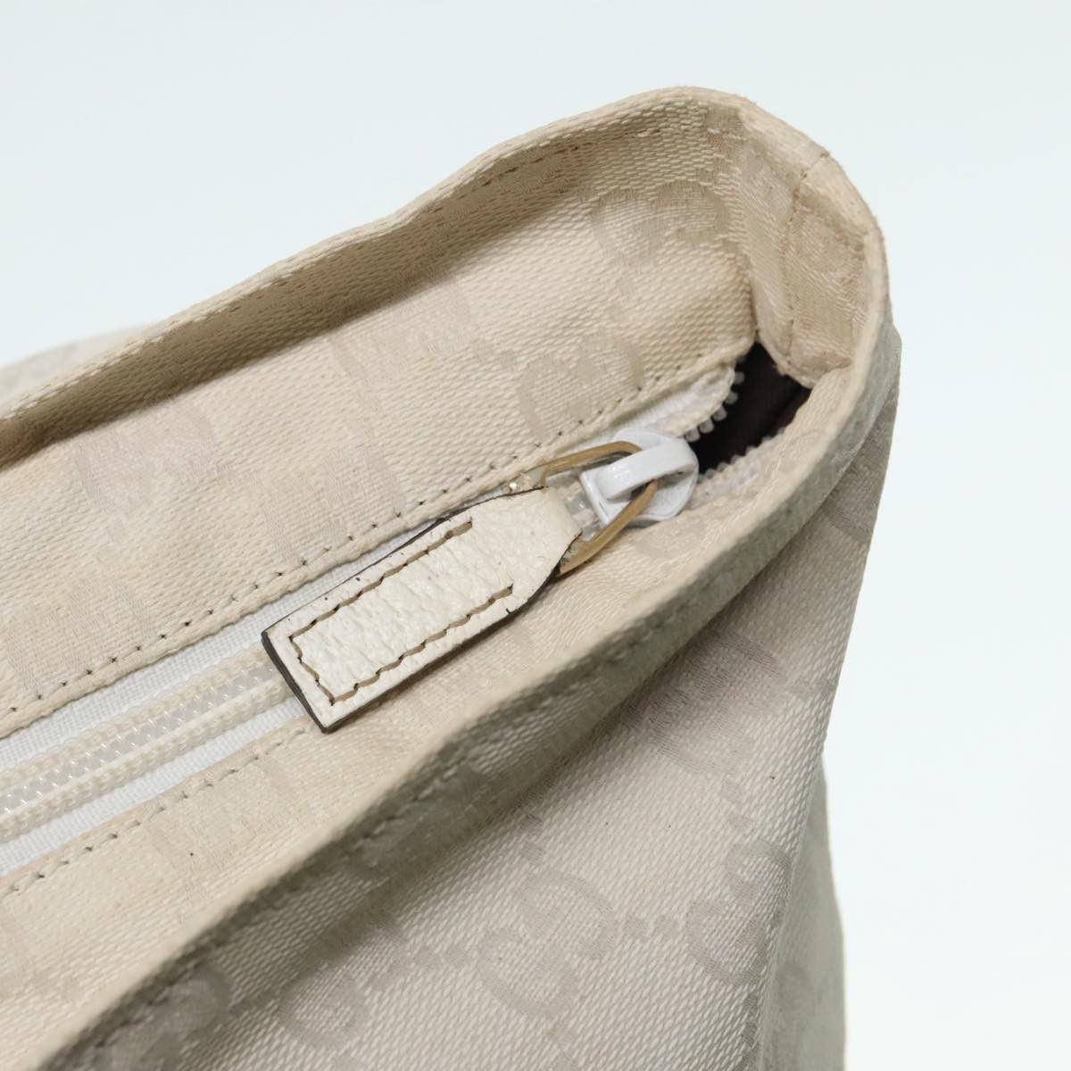 Gucci Sherry White Canvas Tote Bag (Pre-Owned) Size ONE SIZE - 6 Thumbnail