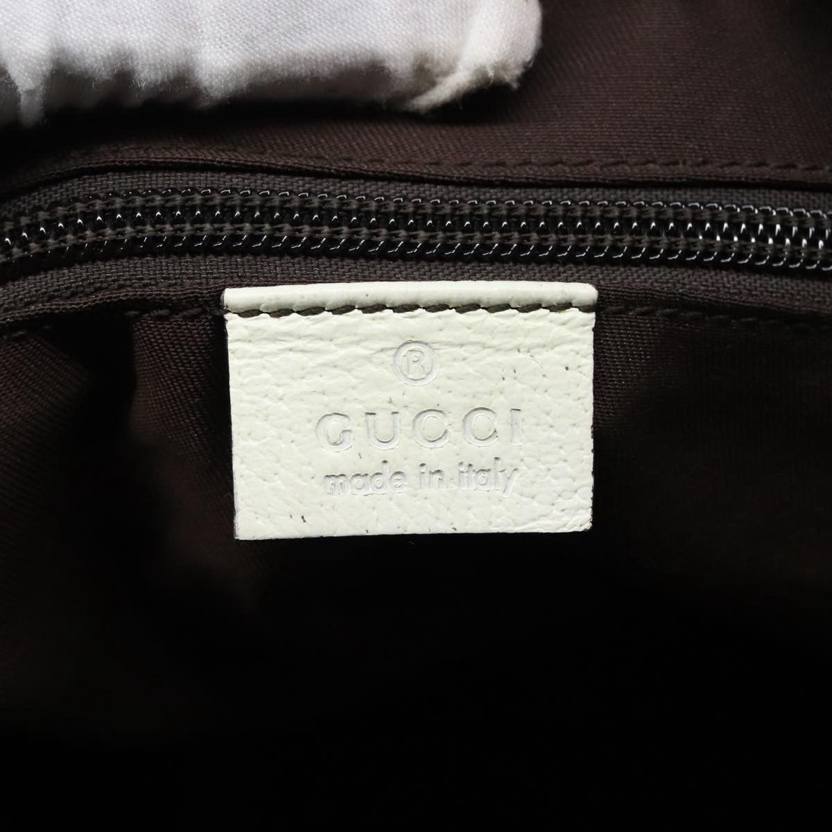 Gucci Sherry White Canvas Tote Bag (Pre-Owned) Size ONE SIZE - 8 Thumbnail