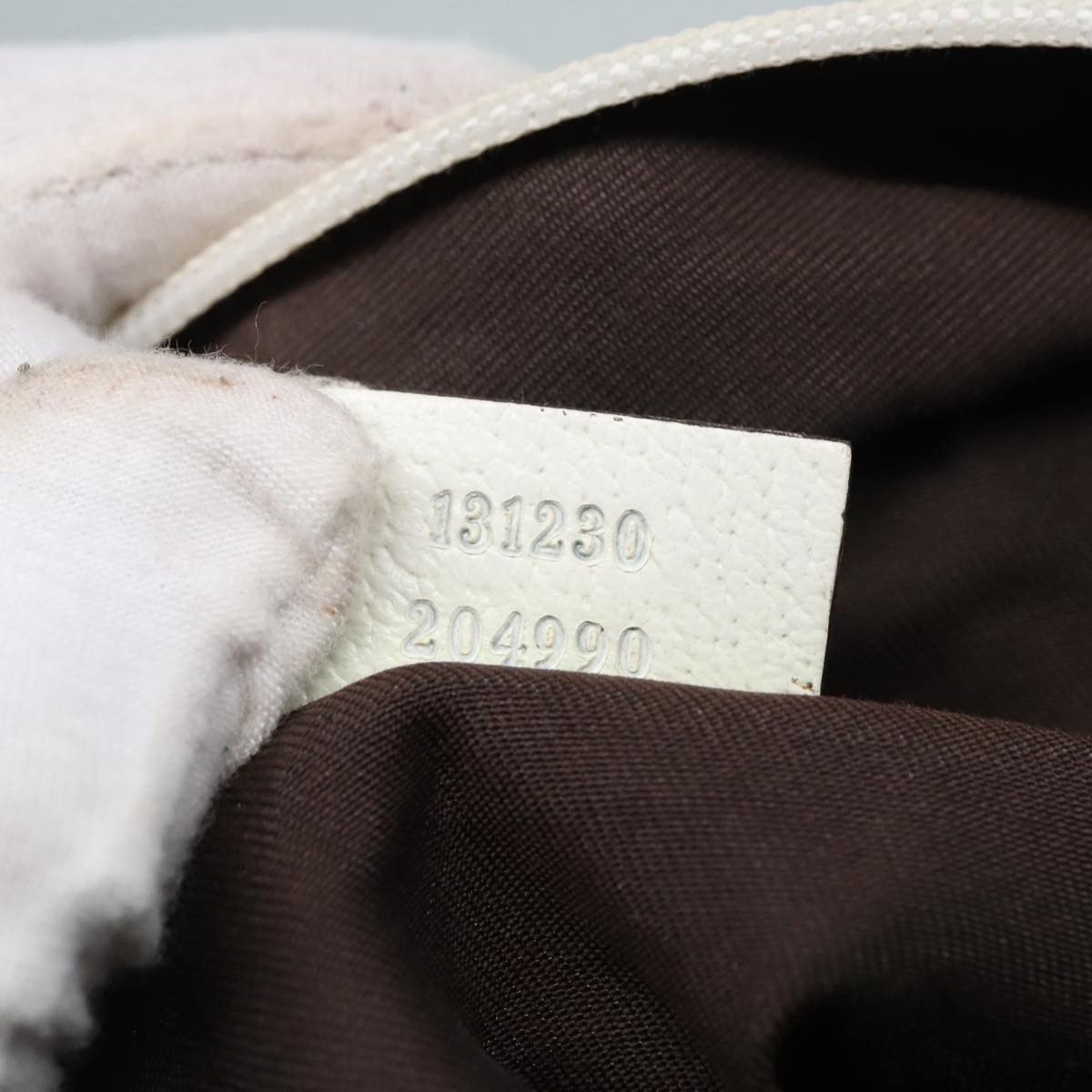 Gucci Sherry White Canvas Tote Bag (Pre-Owned) Size ONE SIZE - 9 Thumbnail