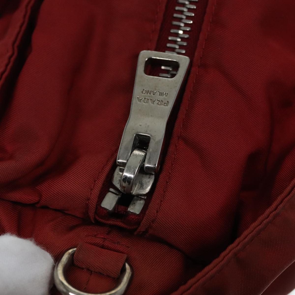 Prada Tessuto Red Synthetic Handbag (Pre-Owned) Size ONE SIZE - 20 Thumbnail