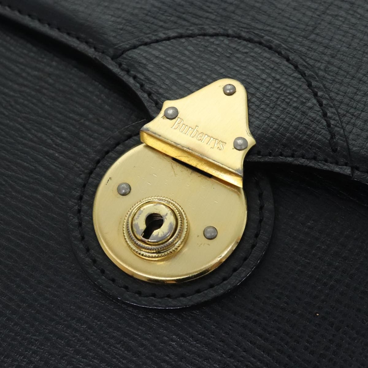 Burberry Black Leather Clutch Bag (Pre-Owned) Size ONE SIZE - 10 Thumbnail
