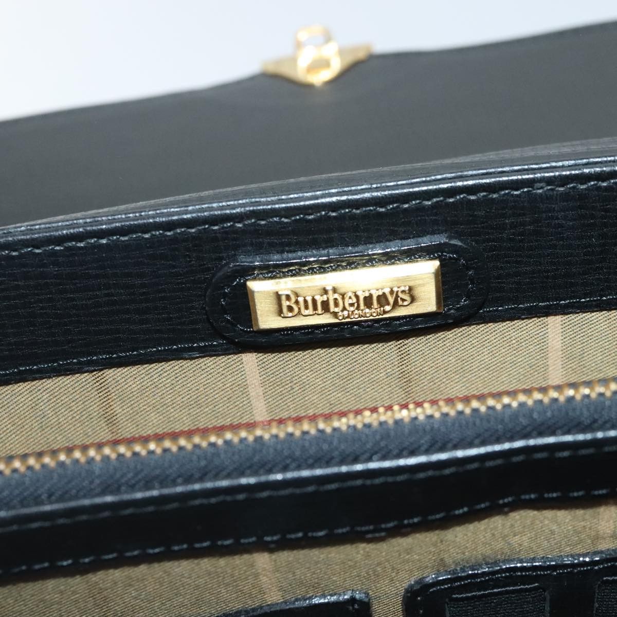 Burberry Black Leather Clutch Bag (Pre-Owned) Size ONE SIZE - 11 Thumbnail