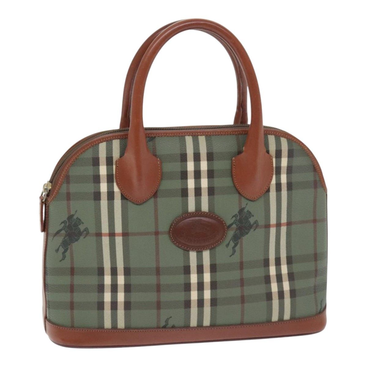 Burberry Nova Check Green Canvas Handbag (Pre-Owned) Size ONE SIZE - 12 Thumbnail