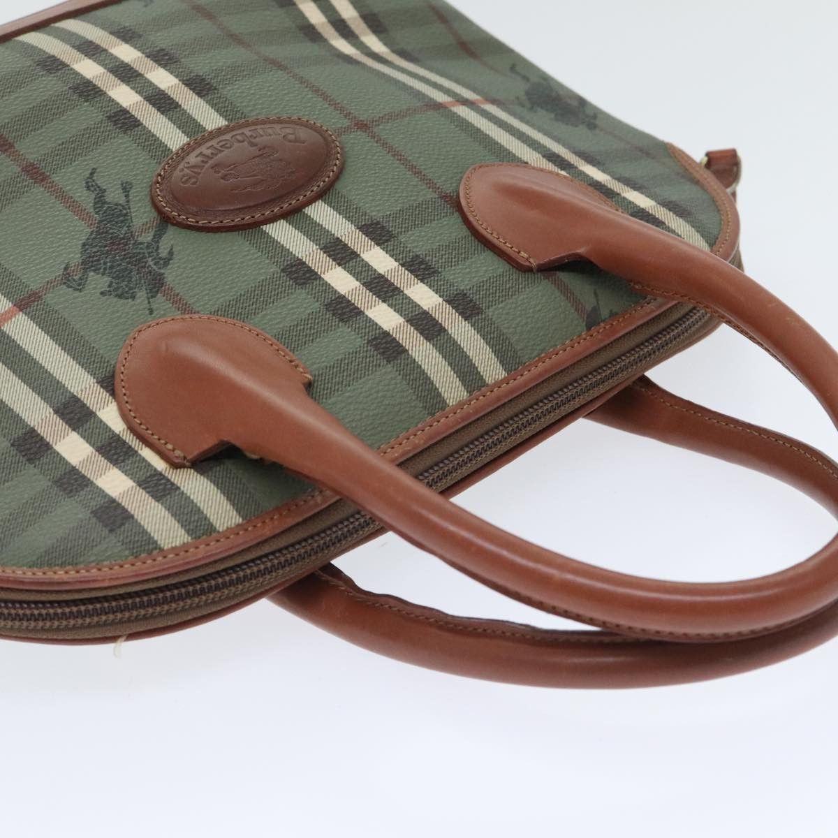 Burberry Nova Check Green Canvas Handbag (Pre-Owned) Size ONE SIZE - 5 Thumbnail