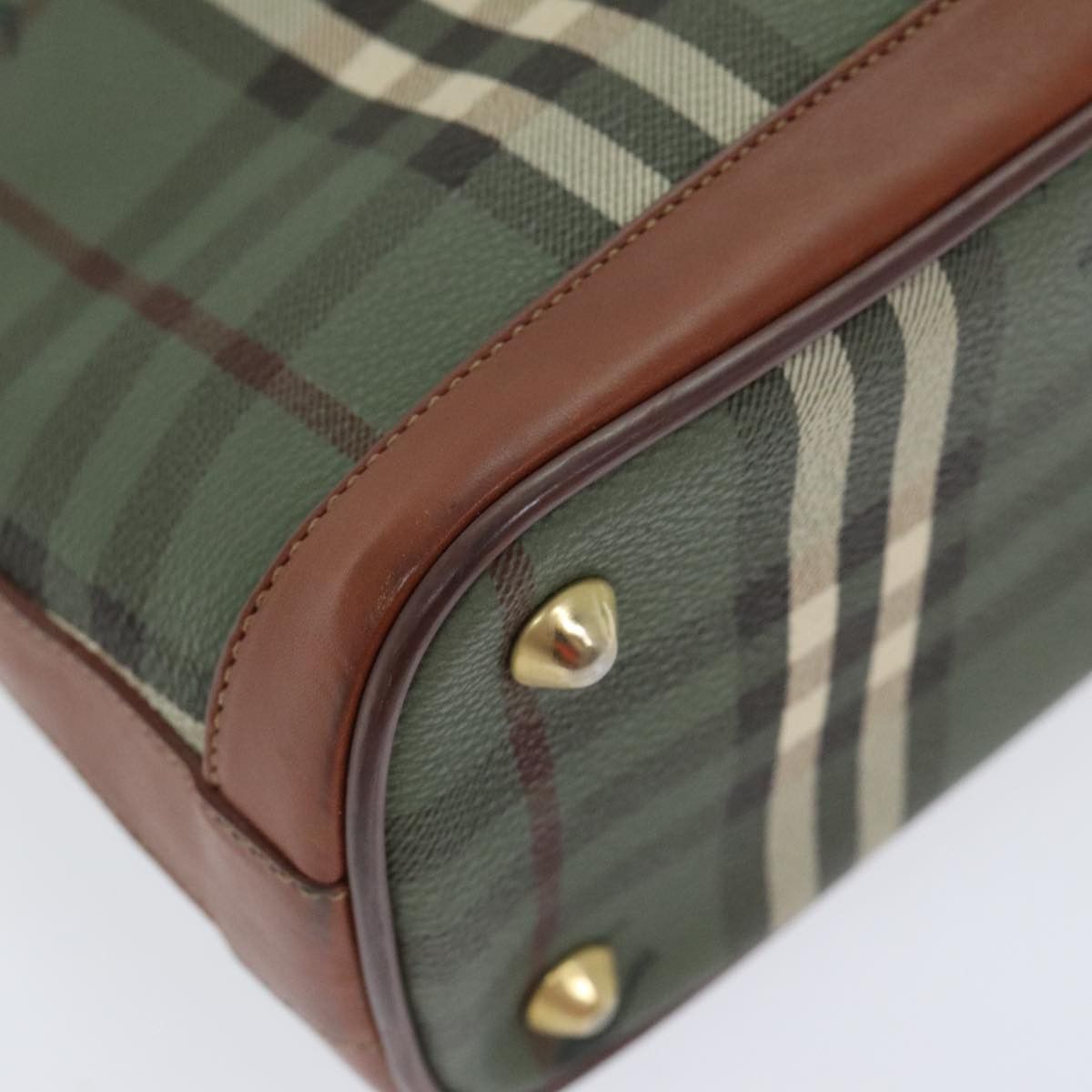 Burberry Nova Check Green Canvas Handbag (Pre-Owned) Size ONE SIZE - 16 Thumbnail
