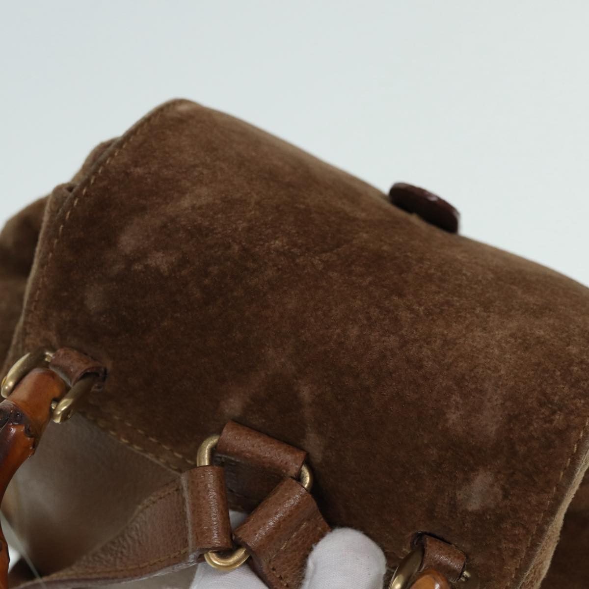 Gucci Bamboo Brown Suede Backpack Bag (Pre-Owned) Size ONE SIZE - 15 Thumbnail