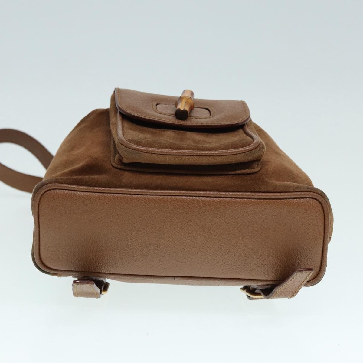Gucci Bamboo Brown Suede Backpack Bag (Pre-Owned) Size ONE SIZE - 20 Thumbnail