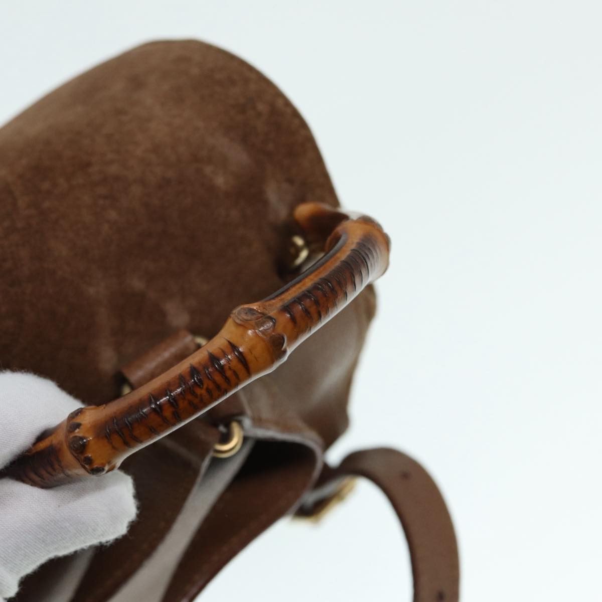 Gucci Bamboo Brown Suede Backpack Bag (Pre-Owned) Size ONE SIZE - 4 Thumbnail