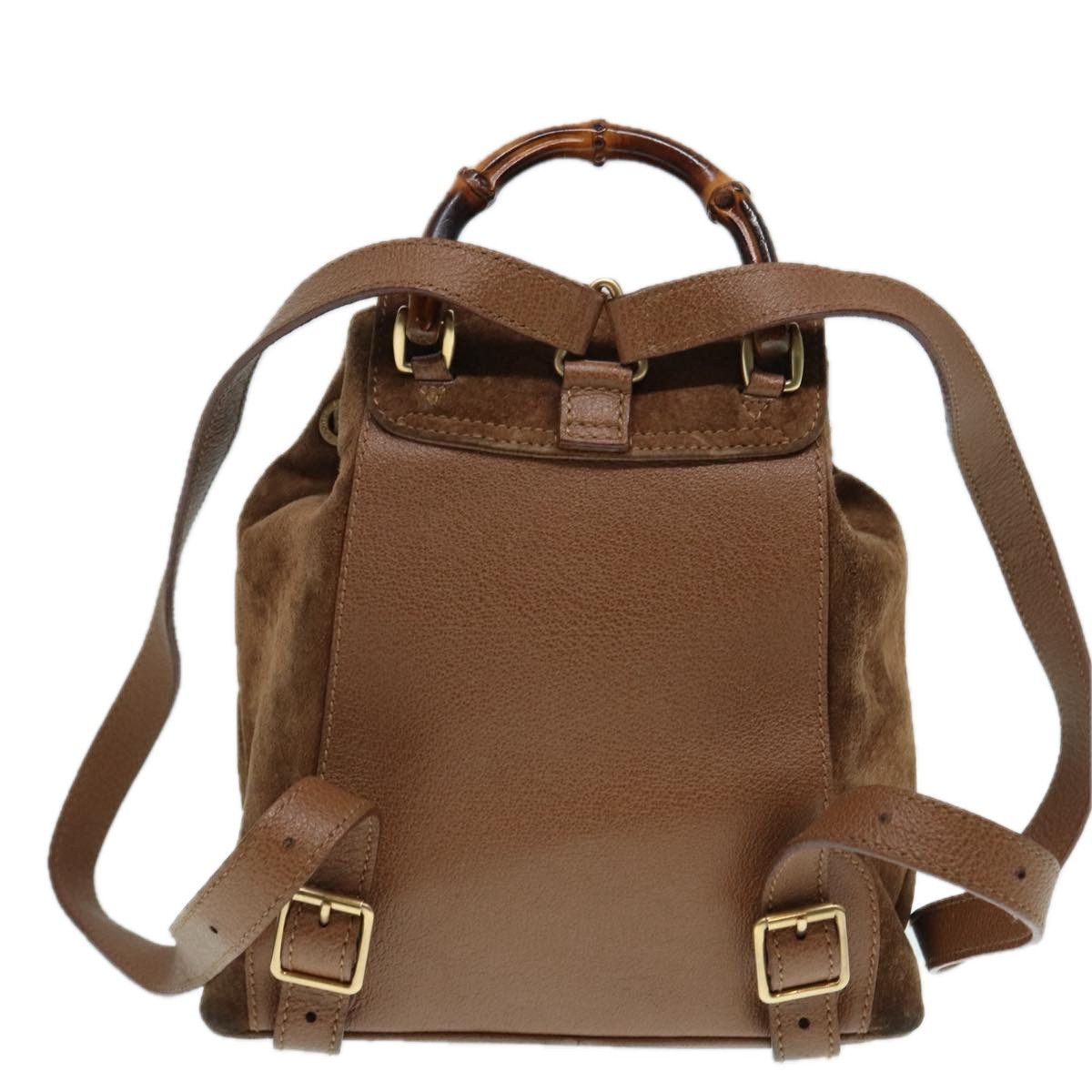 Gucci Bamboo Brown Suede Backpack Bag (Pre-Owned) Size ONE SIZE - 2 Thumbnail