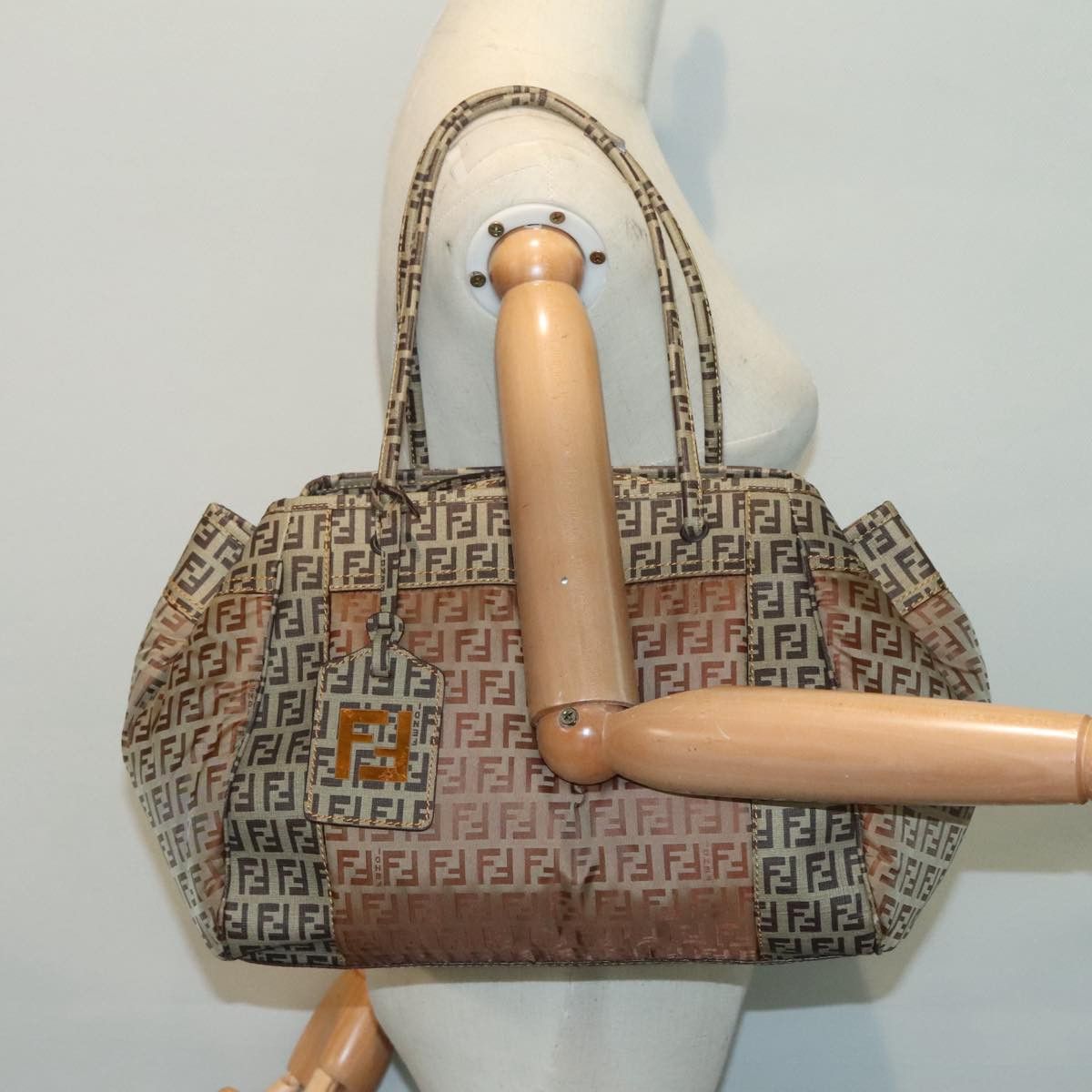 Fendi Zucca Beige Canvas Tote Bag (Pre-Owned) Size ONE SIZE - 14 Thumbnail