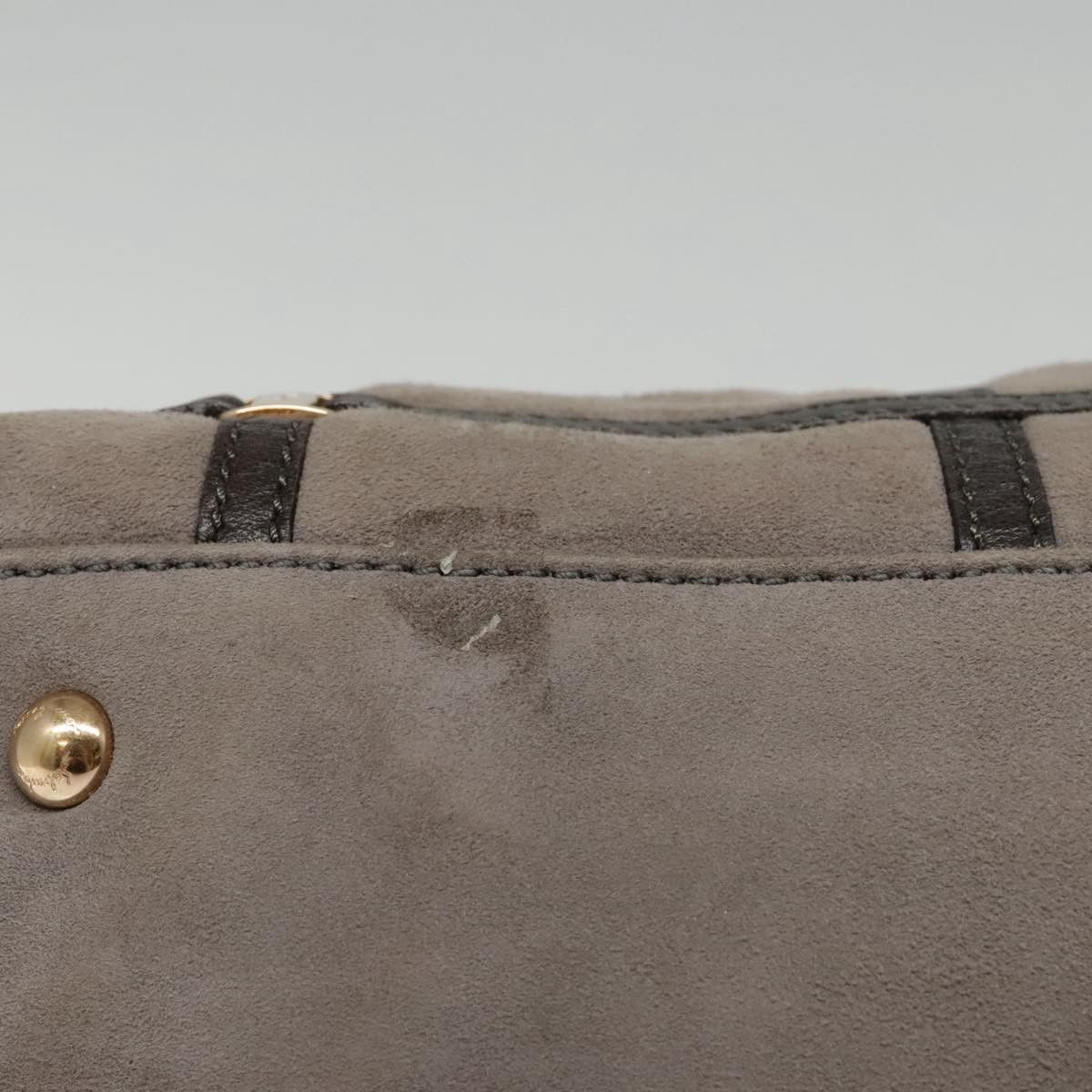 Salvatore Ferragamo Grey Suede Shoulder Bag (Pre-Owned) Size ONE SIZE - 19 Thumbnail