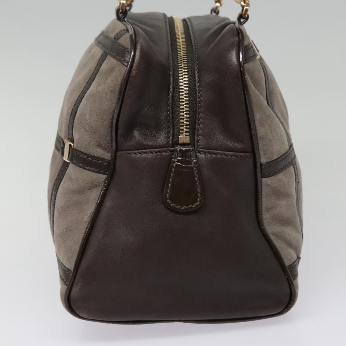 Salvatore Ferragamo Grey Suede Shoulder Bag (Pre-Owned) Size ONE SIZE - 3 Thumbnail