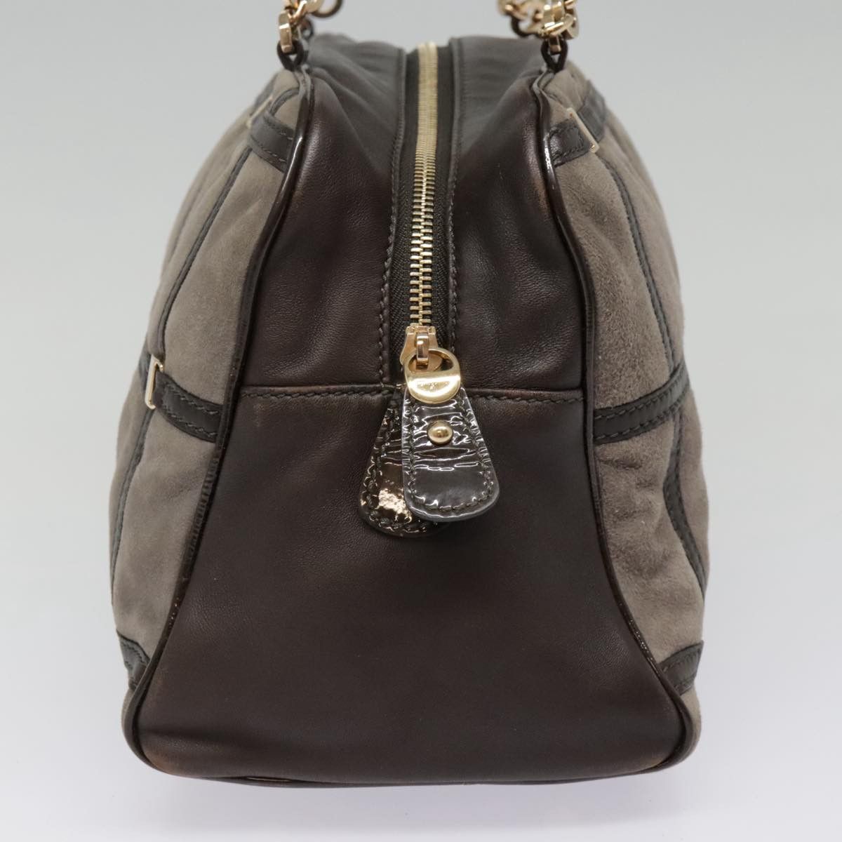 Salvatore Ferragamo Grey Suede Shoulder Bag (Pre-Owned) Size ONE SIZE - 4 Thumbnail