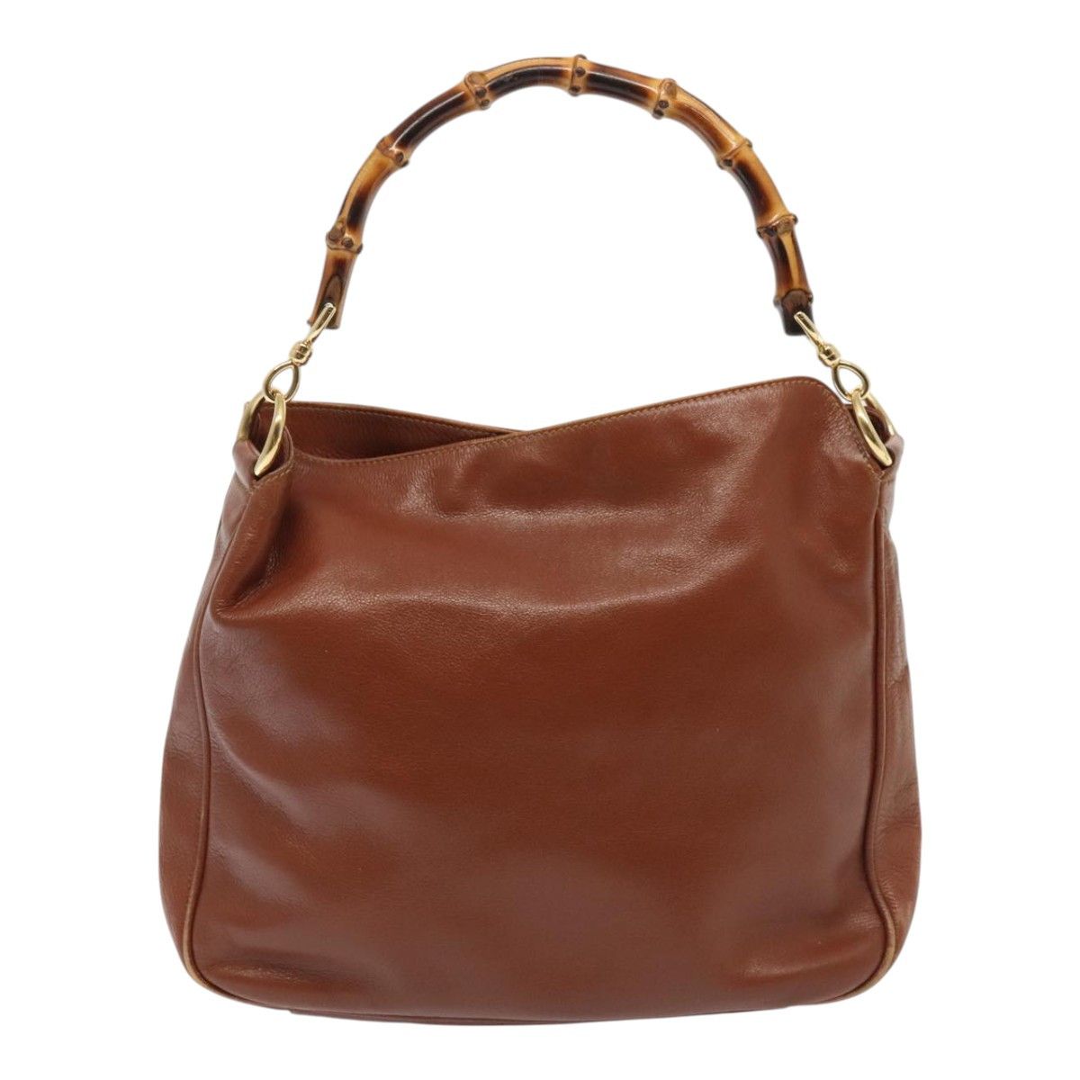 Gucci Bamboo Brown Leather Handbag (Pre-Owned) Size ONE SIZE - 2 Thumbnail