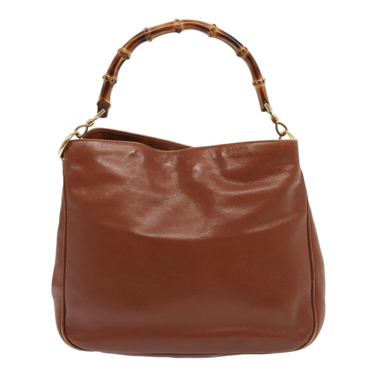 Gucci Bamboo Brown Leather Handbag (Pre-Owned) Size ONE SIZE - 17 Thumbnail