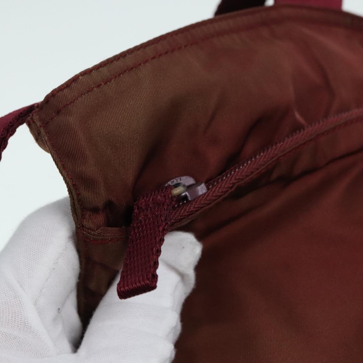 Prada Burgundy Synthetic Tote Bag (Pre-Owned) Size ONE SIZE - 19 Thumbnail