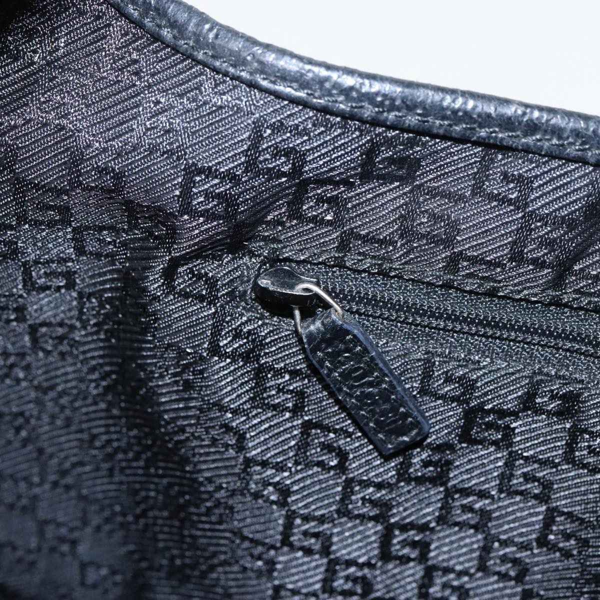 Gucci Jackie Black Canvas Shoulder Bag (Pre-Owned) Size ONE SIZE - 12 Thumbnail