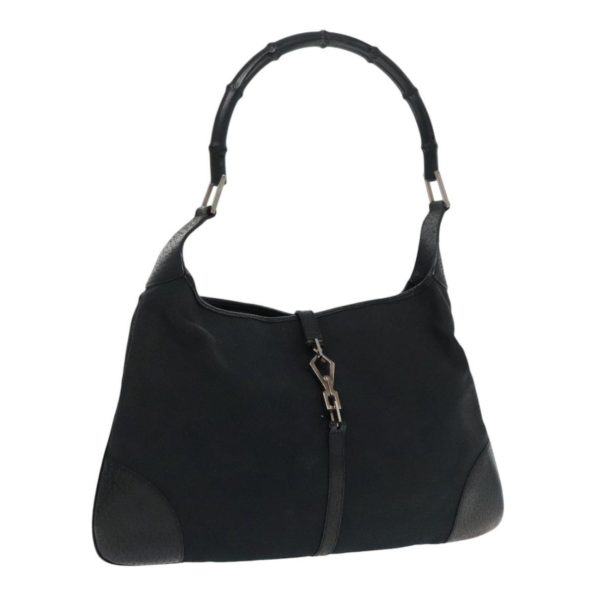 Gucci Jackie Black Canvas Shoulder Bag (Pre-Owned) Size ONE SIZE - 18 Thumbnail