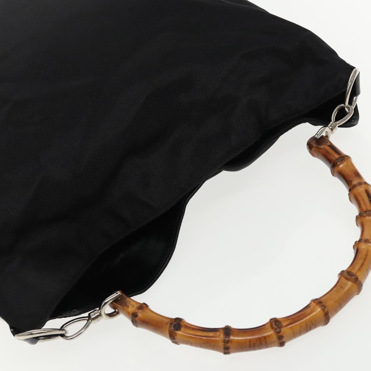 Gucci Bamboo Black Synthetic Handbag (Pre-Owned) Size ONE SIZE - 17 Thumbnail
