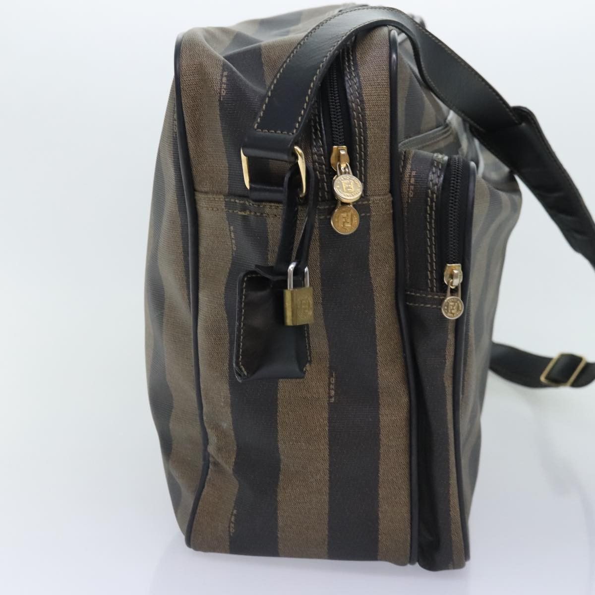 Fendi Pecan Brown Canvas Shoulder Bag (Pre-Owned) Size ONE SIZE - 3 Thumbnail