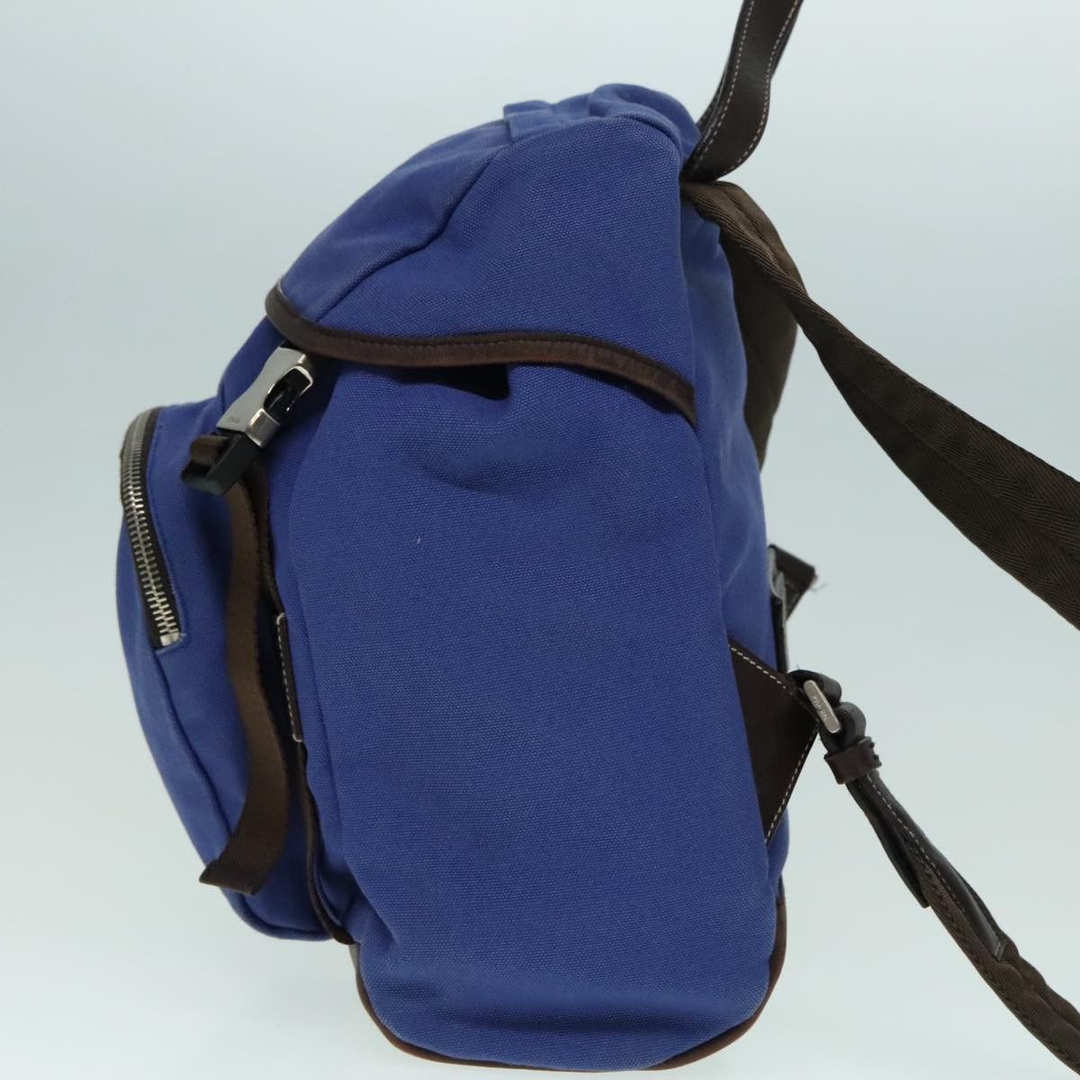 Prada Blue Canvas Backpack Bag (Pre-Owned) Size ONE SIZE - 3 Thumbnail