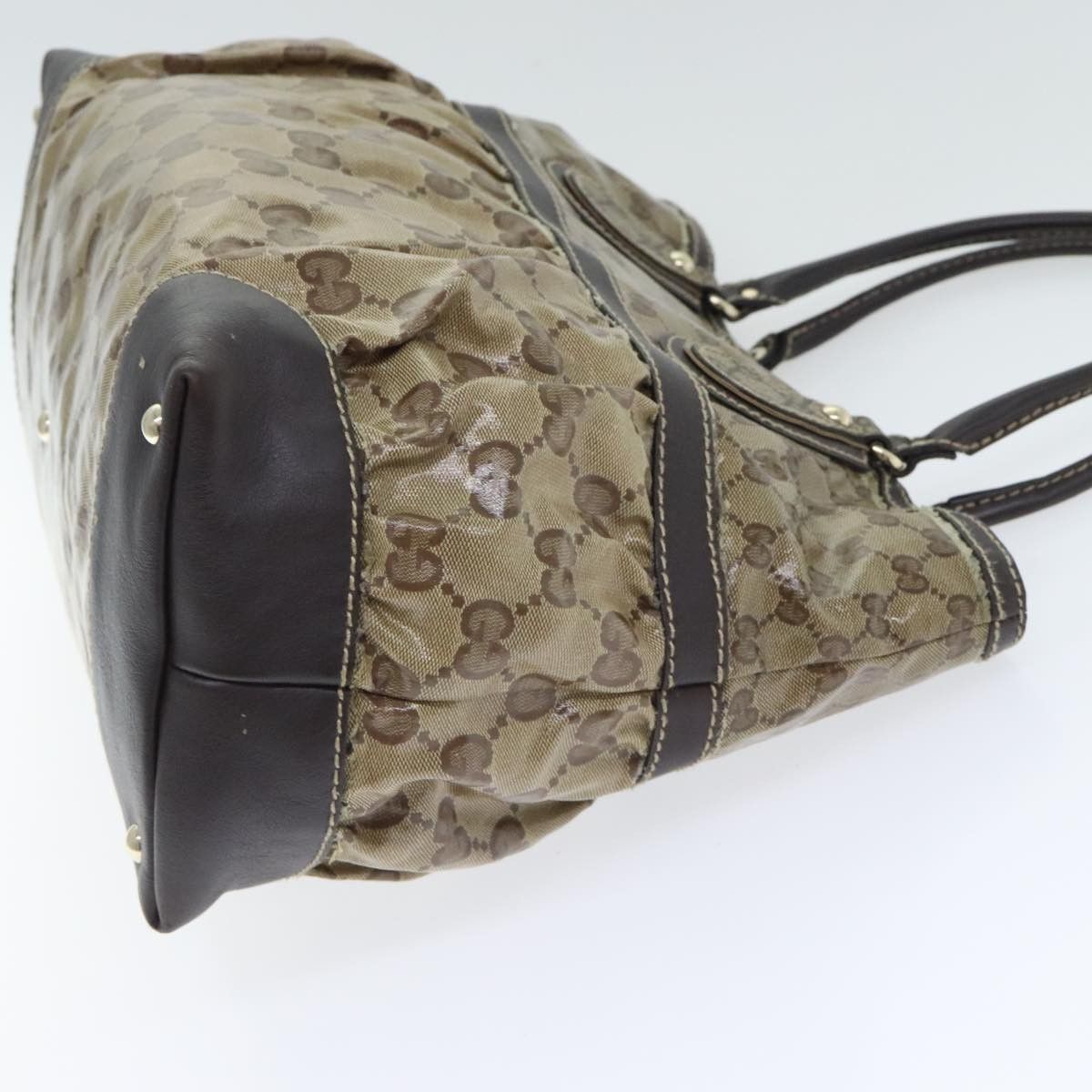 Gucci Gg Crystal Beige Canvas Tote Bag (Pre-Owned) Size ONE SIZE - 3 Thumbnail