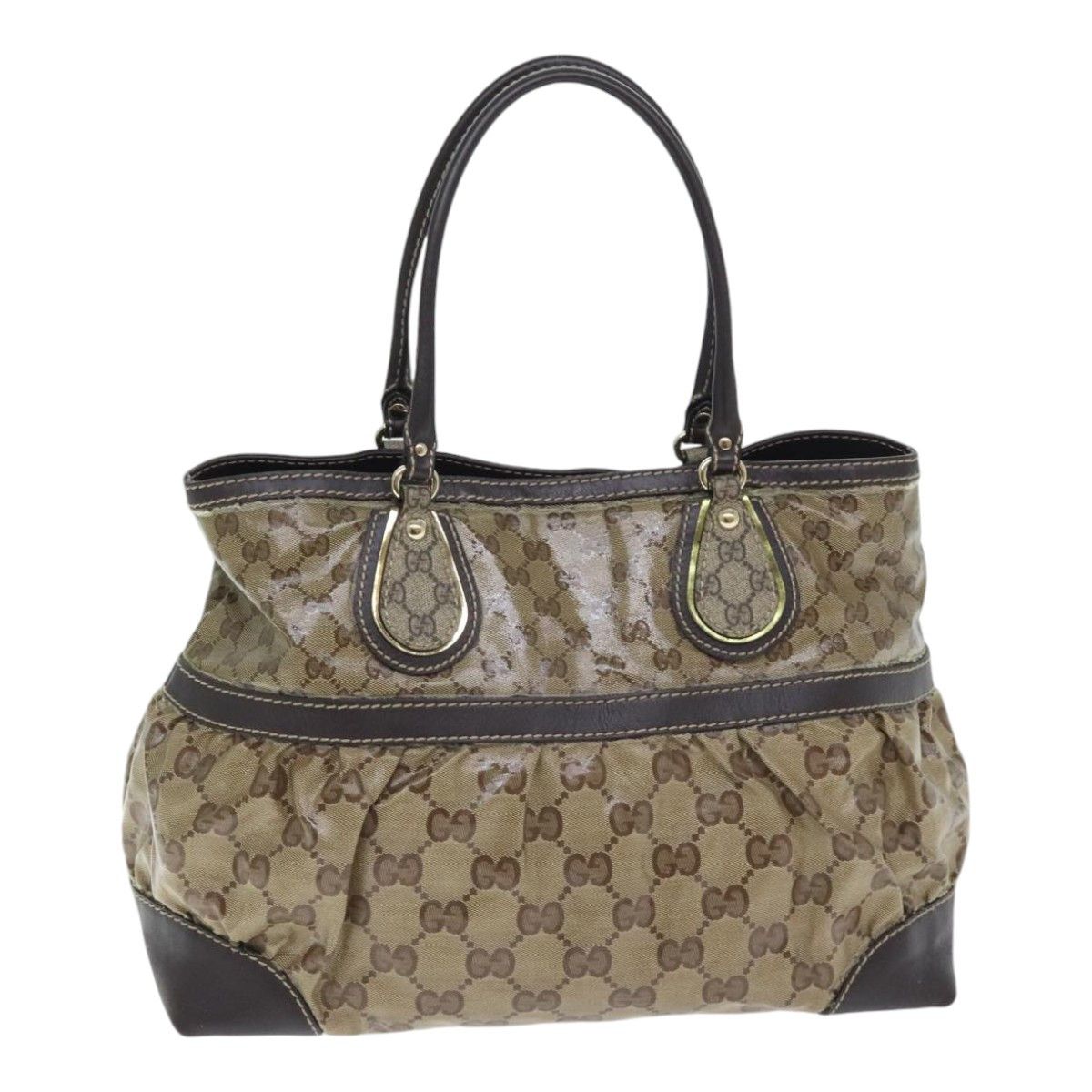 Gucci Gg Crystal Beige Canvas Tote Bag (Pre-Owned) Size ONE SIZE - 20 Thumbnail