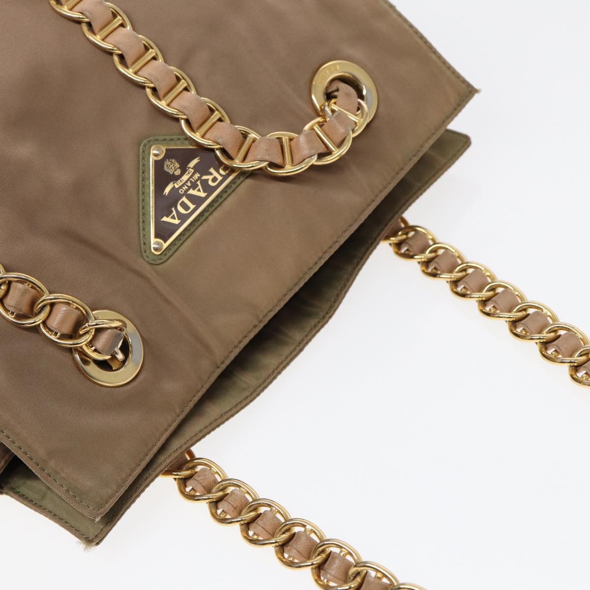 Prada Tessuto Beige Synthetic Shoulder Bag (Pre-Owned) Size ONE SIZE - 19 Thumbnail