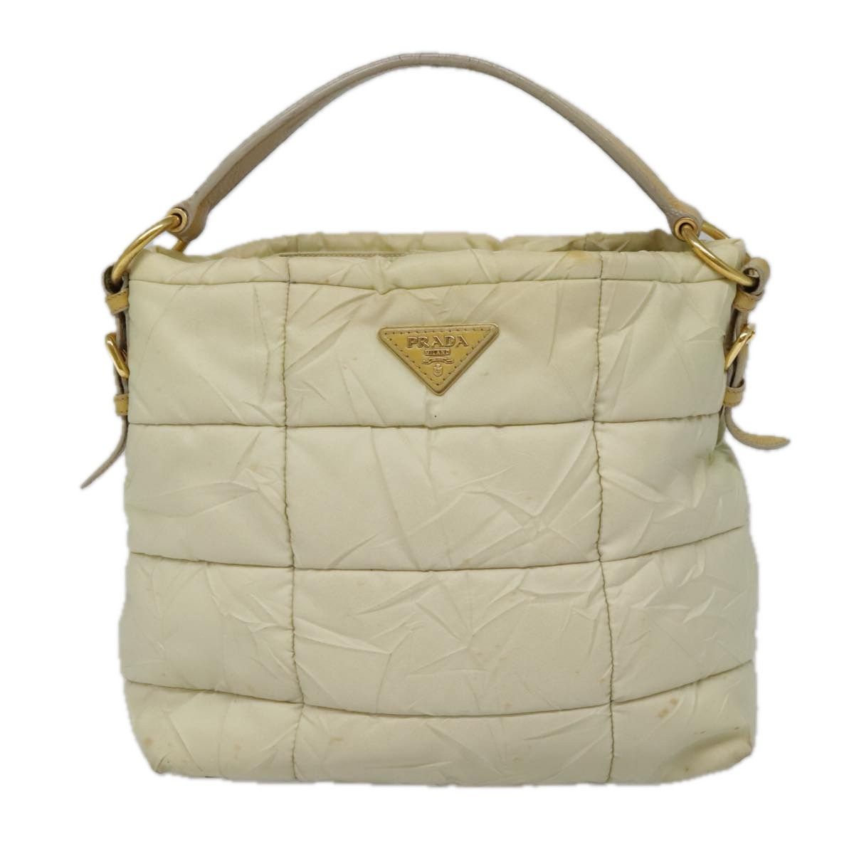 Prada Beige Synthetic Handbag (Pre-Owned) Size ONE SIZE - 18 Thumbnail