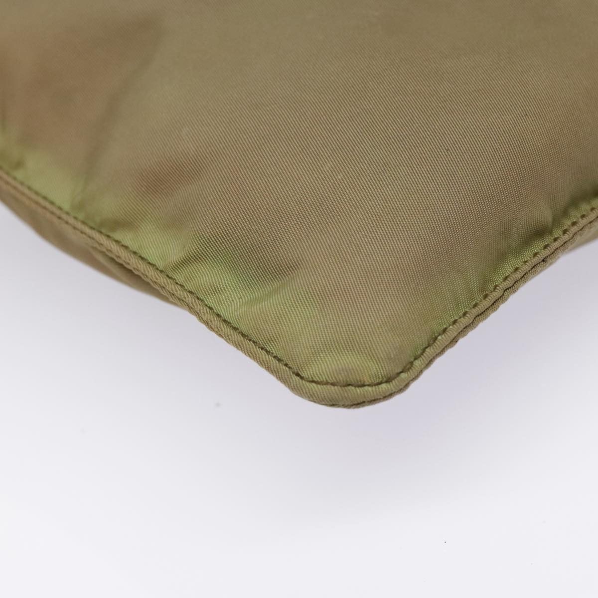 Prada Triangle Logo Khaki Synthetic Shoulder Bag (Pre-Owned) Size ONE SIZE - 9 Thumbnail