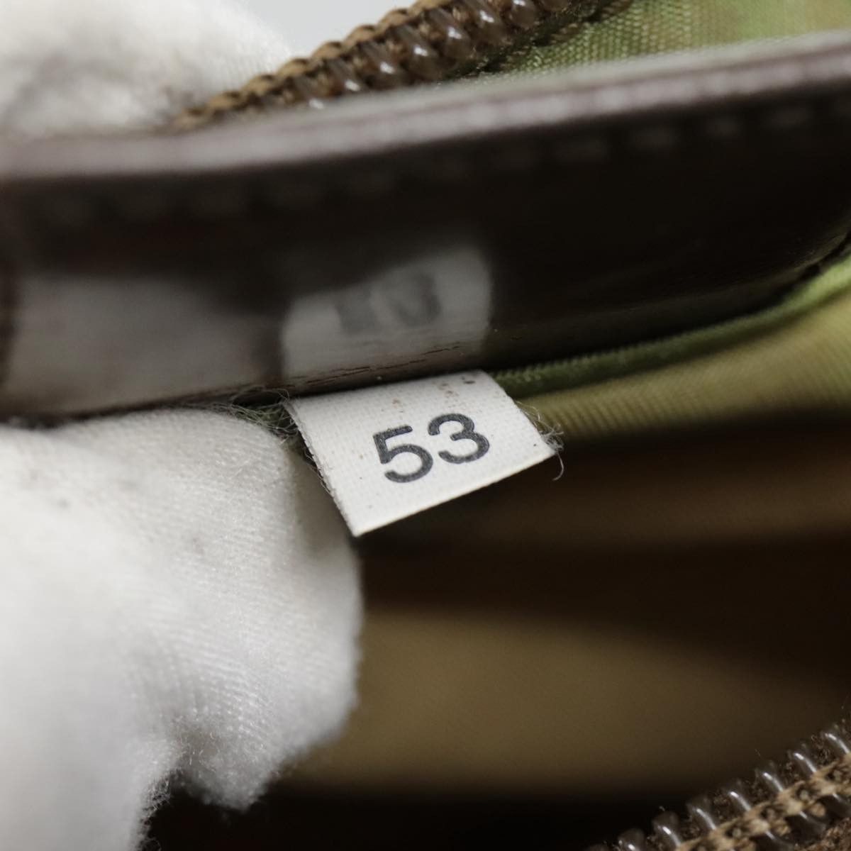 Prada Triangle Logo Khaki Synthetic Shoulder Bag (Pre-Owned) Size ONE SIZE - 14 Thumbnail