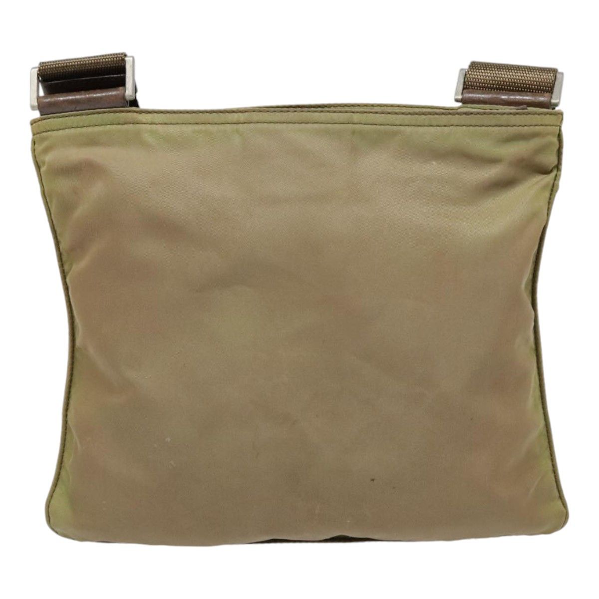 Prada Triangle Logo Khaki Synthetic Shoulder Bag (Pre-Owned) Size ONE SIZE - 2 Thumbnail