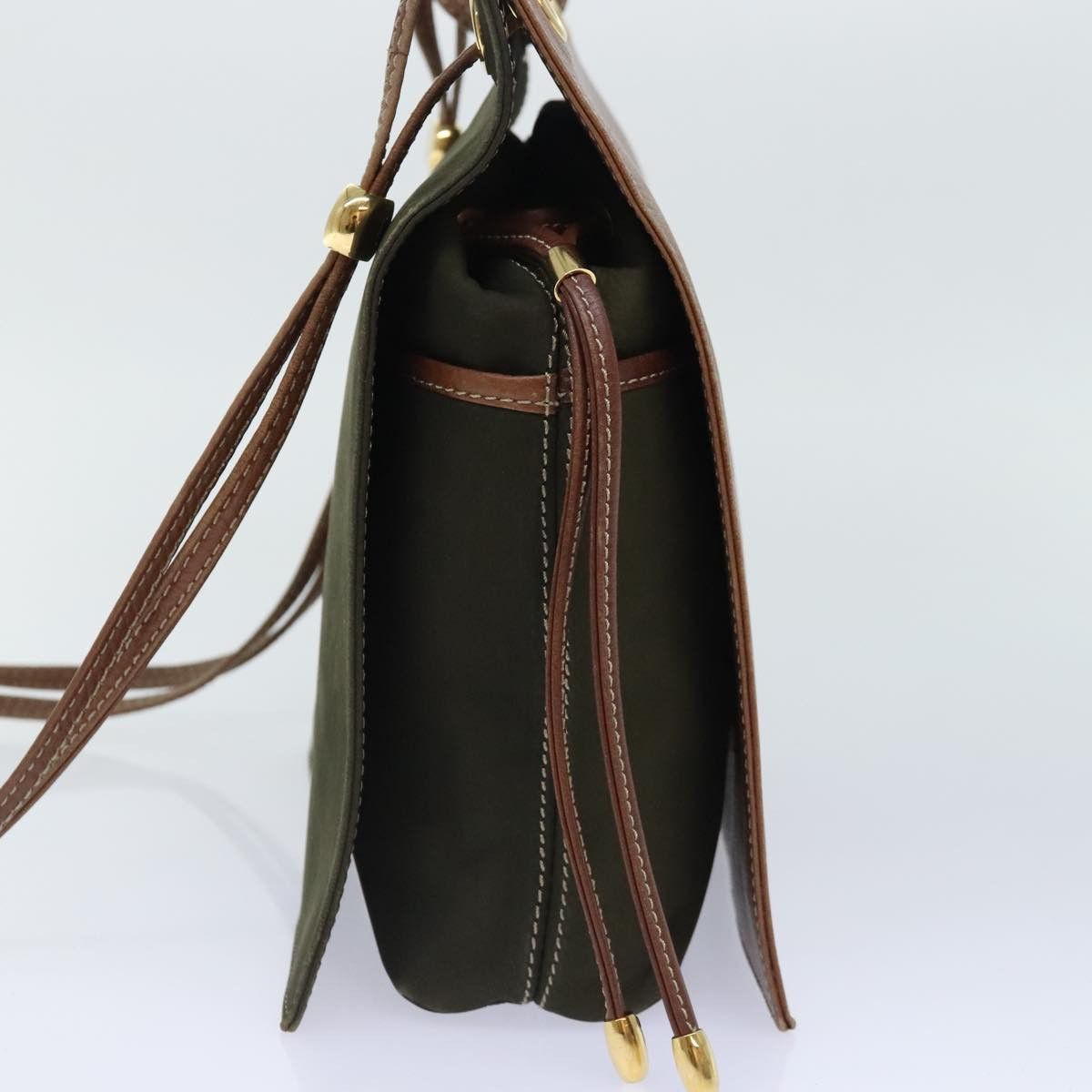 Bally Khaki Suede Shoulder Bag (Pre-Owned) Size ONE SIZE - 4 Thumbnail