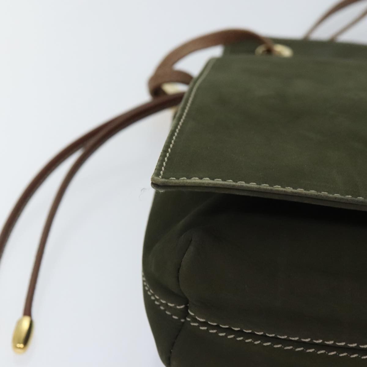 Bally Khaki Suede Shoulder Bag (Pre-Owned) Size ONE SIZE - 7 Thumbnail