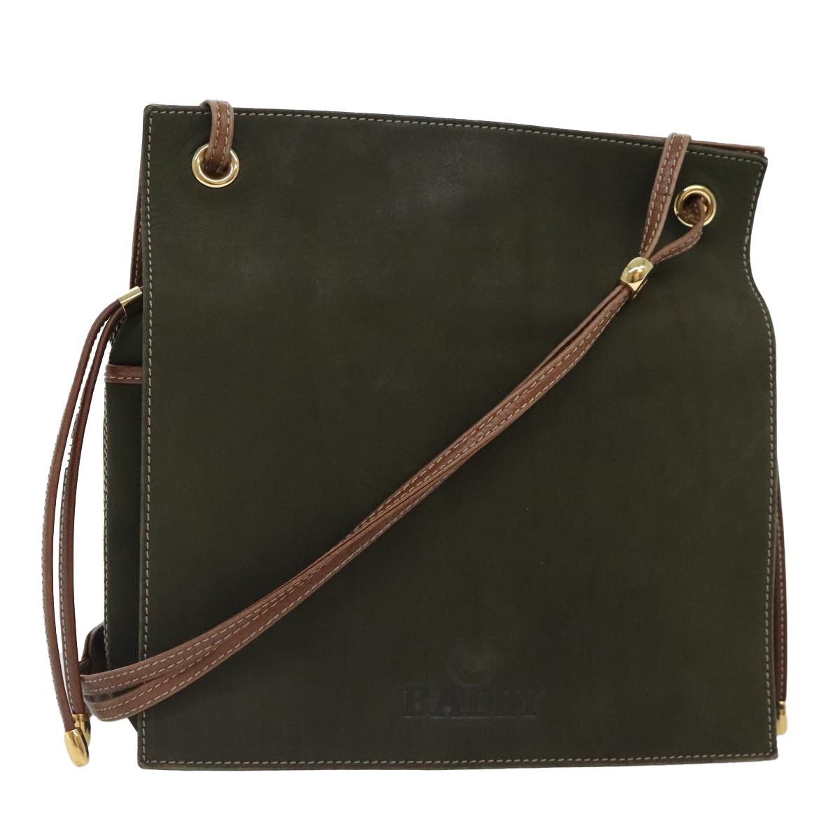 Bally Khaki Suede Shoulder Bag (Pre-Owned) Size ONE SIZE - 14 Thumbnail
