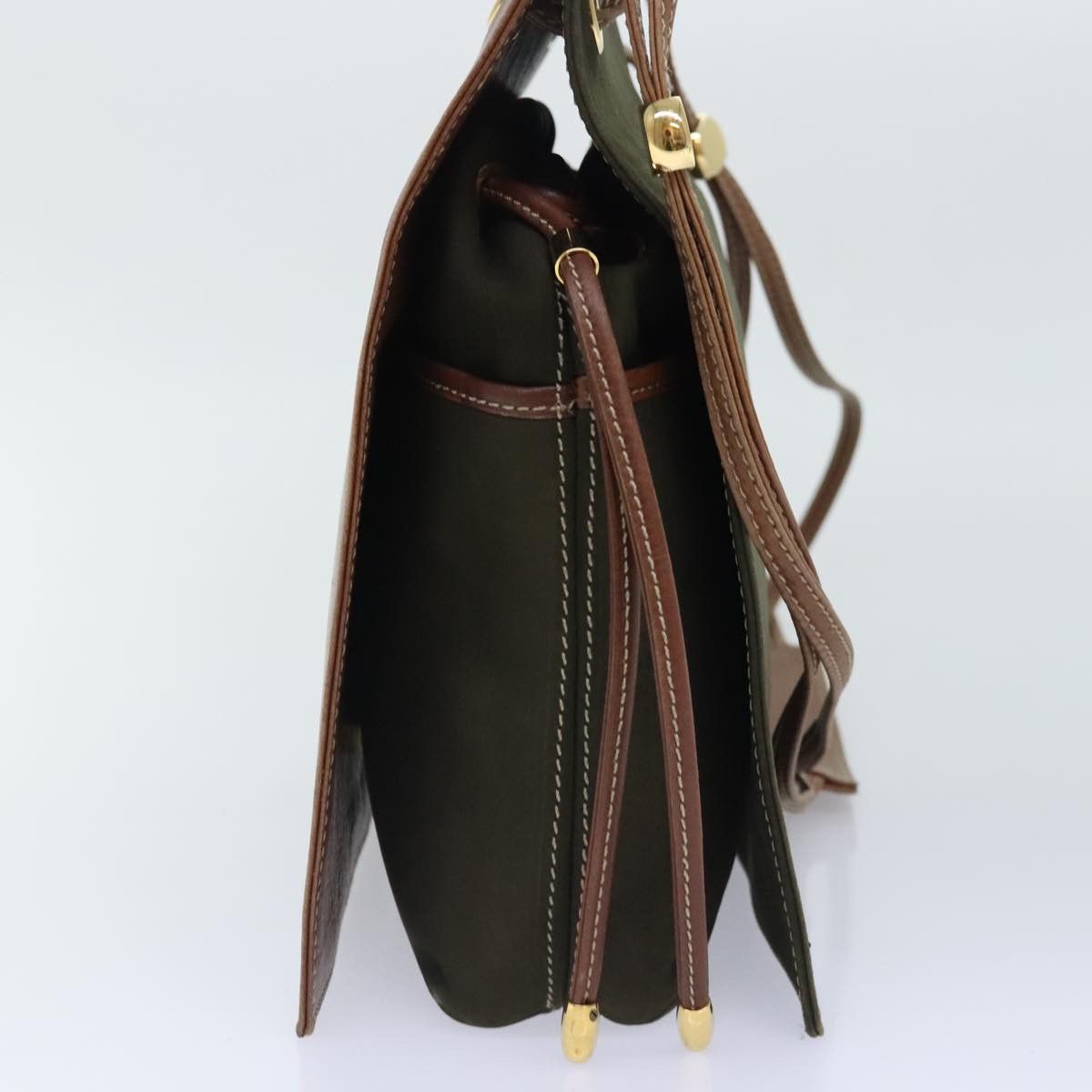 Bally Khaki Suede Shoulder Bag (Pre-Owned) Size ONE SIZE - 3 Thumbnail