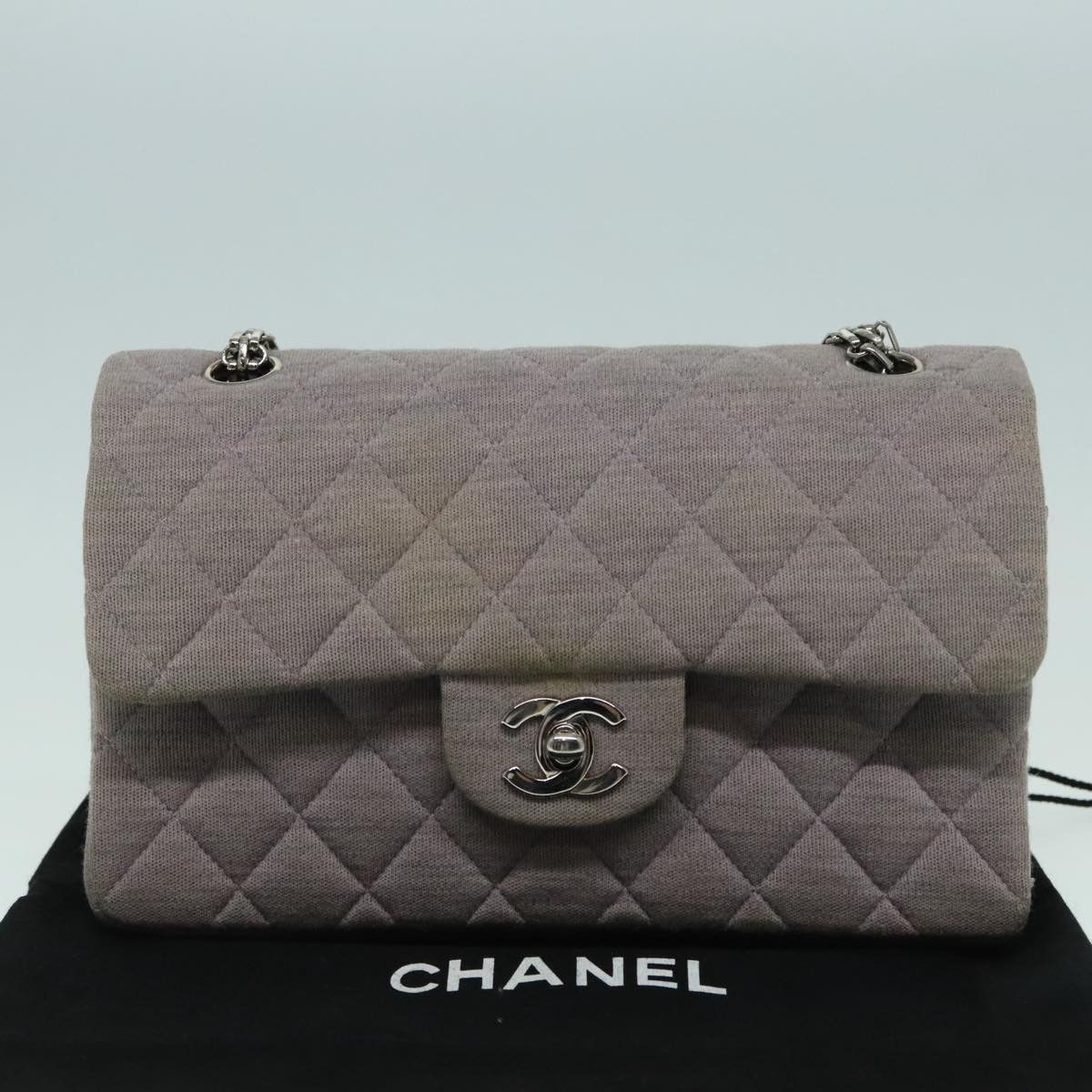Chanel Timeless Grey Cotton Handbag (Pre-Owned) Size ONE SIZE - 11 Thumbnail