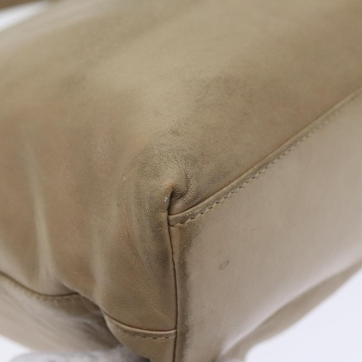 Prada Beige Leather Shoulder Bag (Pre-Owned) Size ONE SIZE - 9 Thumbnail