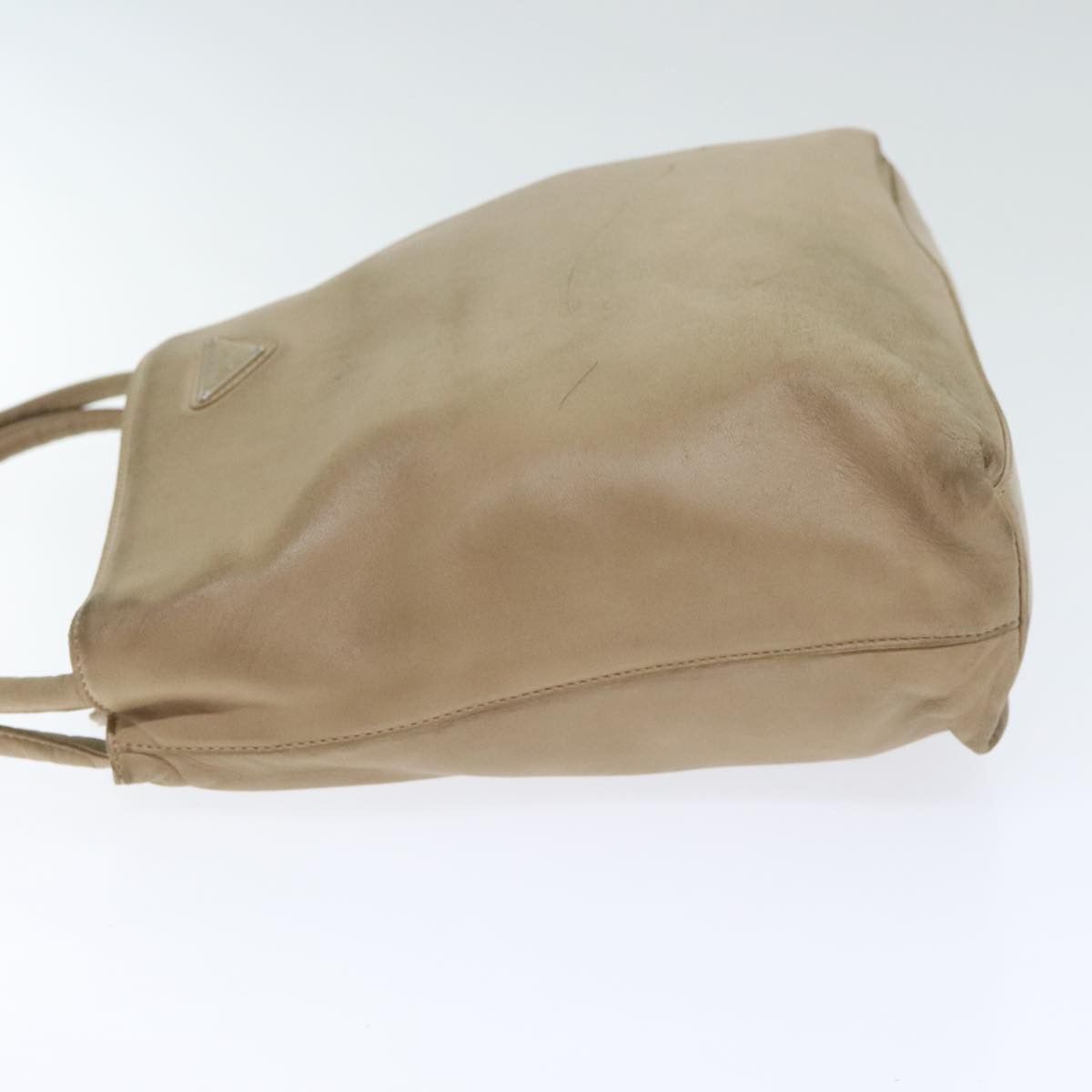 Prada Beige Leather Shoulder Bag (Pre-Owned) Size ONE SIZE - 4 Thumbnail
