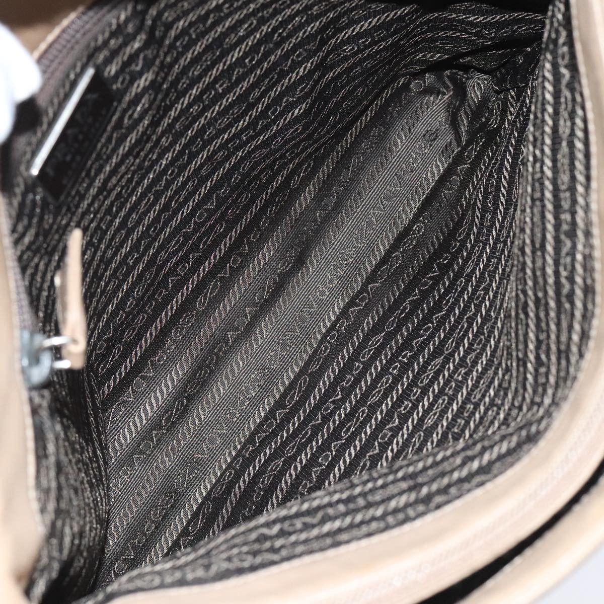 Prada Beige Leather Shoulder Bag (Pre-Owned) Size ONE SIZE - 10 Thumbnail
