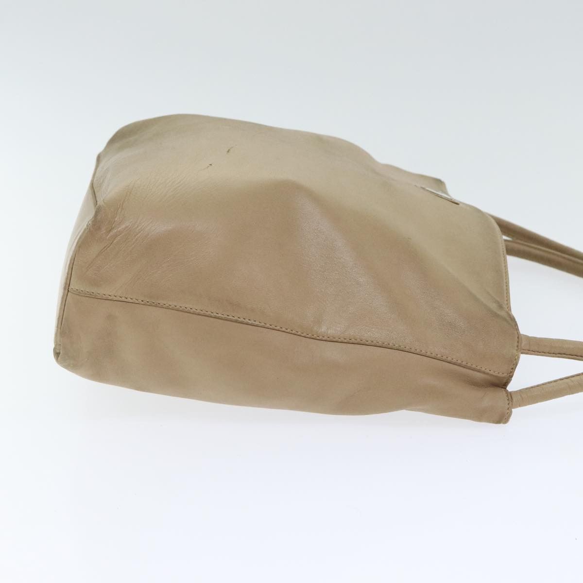 Prada Beige Leather Shoulder Bag (Pre-Owned) Size ONE SIZE - 3 Thumbnail