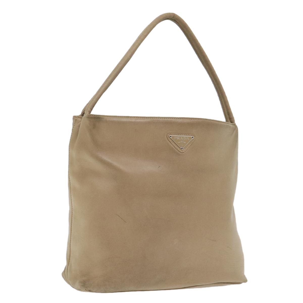 Prada Beige Leather Shoulder Bag (Pre-Owned) Size ONE SIZE - 13 Thumbnail