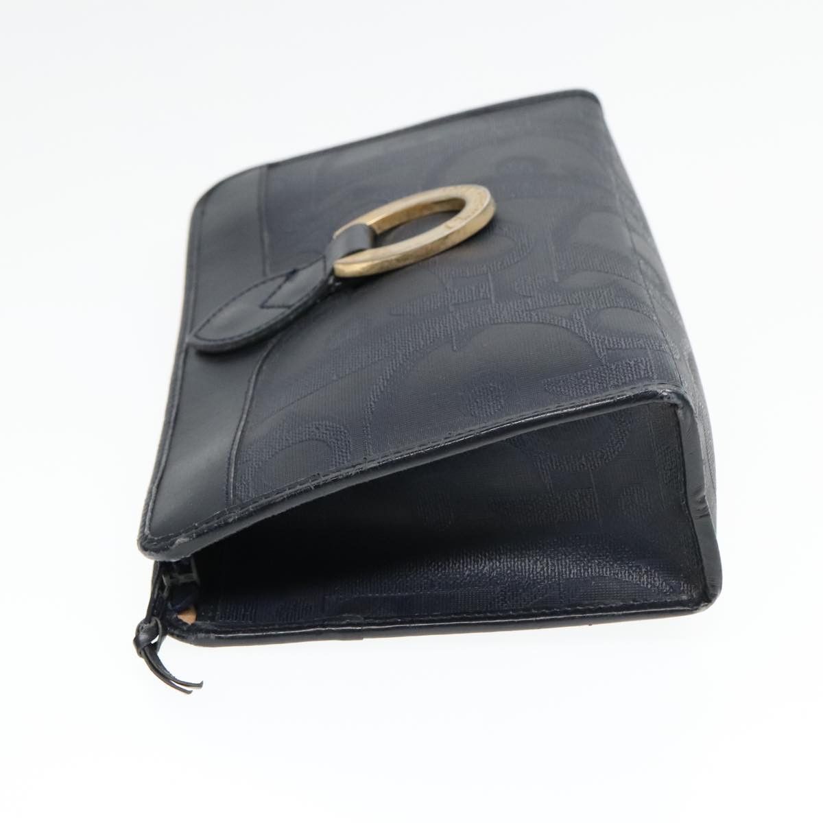 Dior Trotter Navy Canvas Clutch Bag (Pre-Owned) Size ONE SIZE - 3 Thumbnail