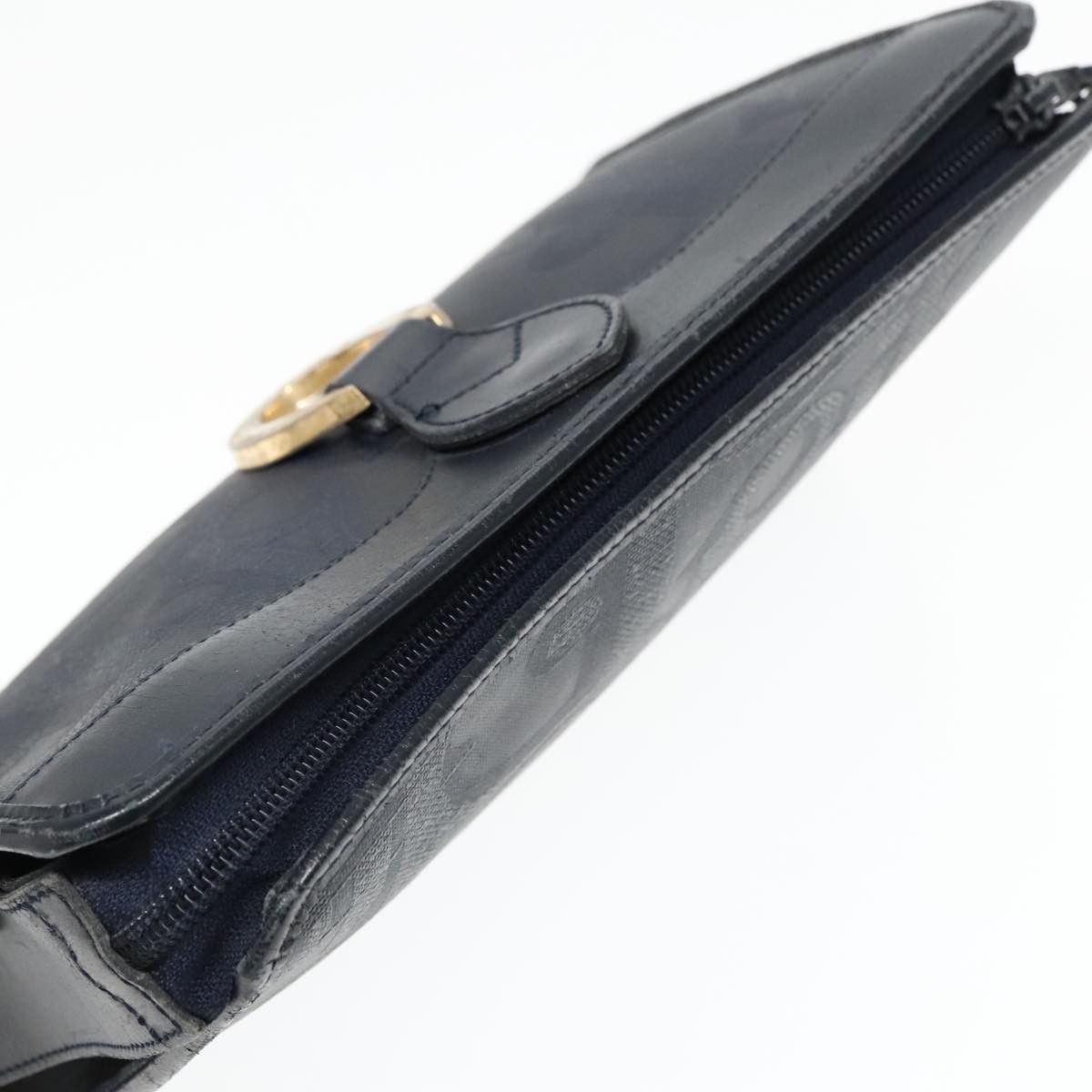 Dior Trotter Navy Canvas Clutch Bag (Pre-Owned) Size ONE SIZE - 4 Thumbnail