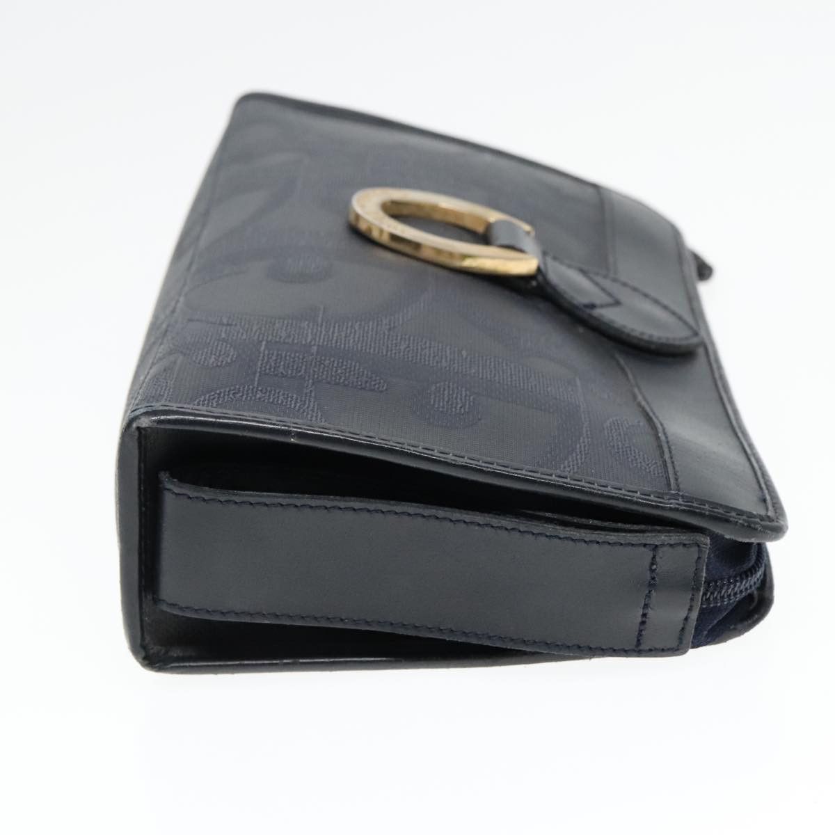 Dior Trotter Navy Canvas Clutch Bag (Pre-Owned) Size ONE SIZE - 13 Thumbnail