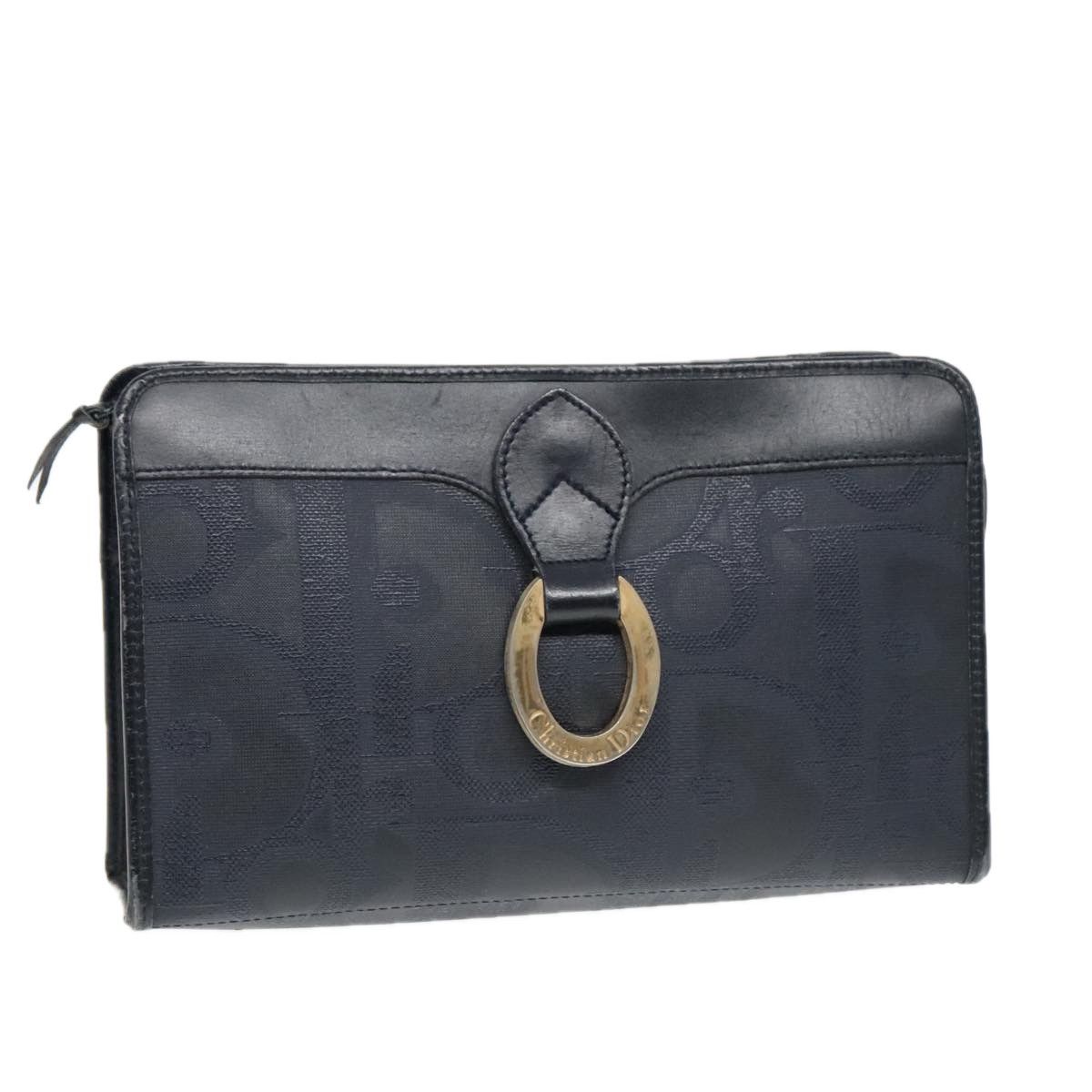 Dior Trotter Navy Canvas Clutch Bag (Pre-Owned) Size ONE SIZE - 12 Thumbnail