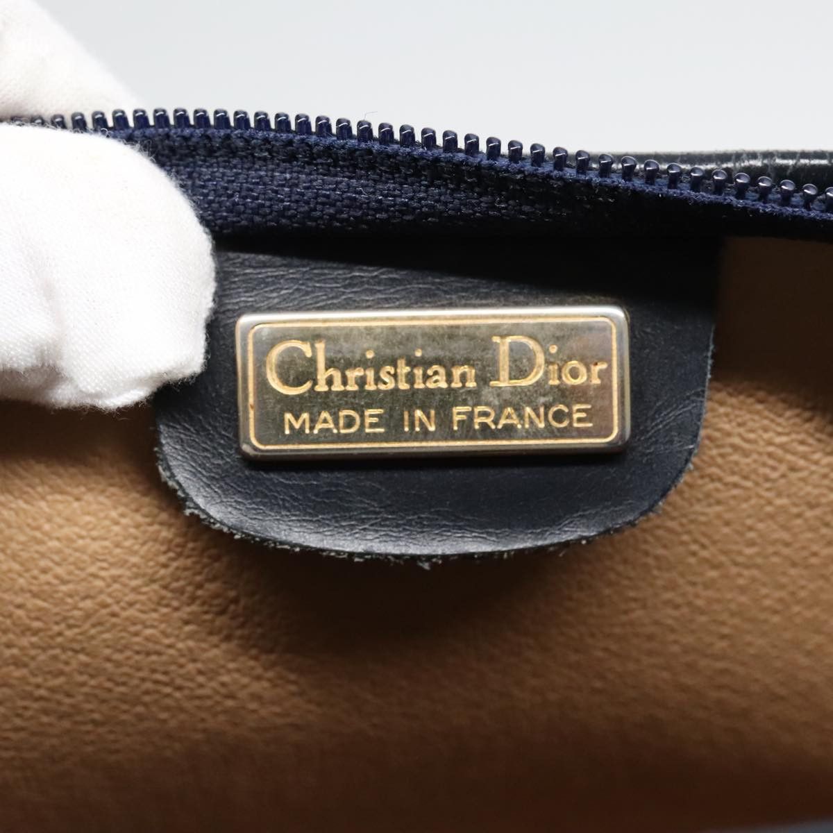 Dior Trotter Navy Canvas Clutch Bag (Pre-Owned) Size ONE SIZE - 8 Thumbnail