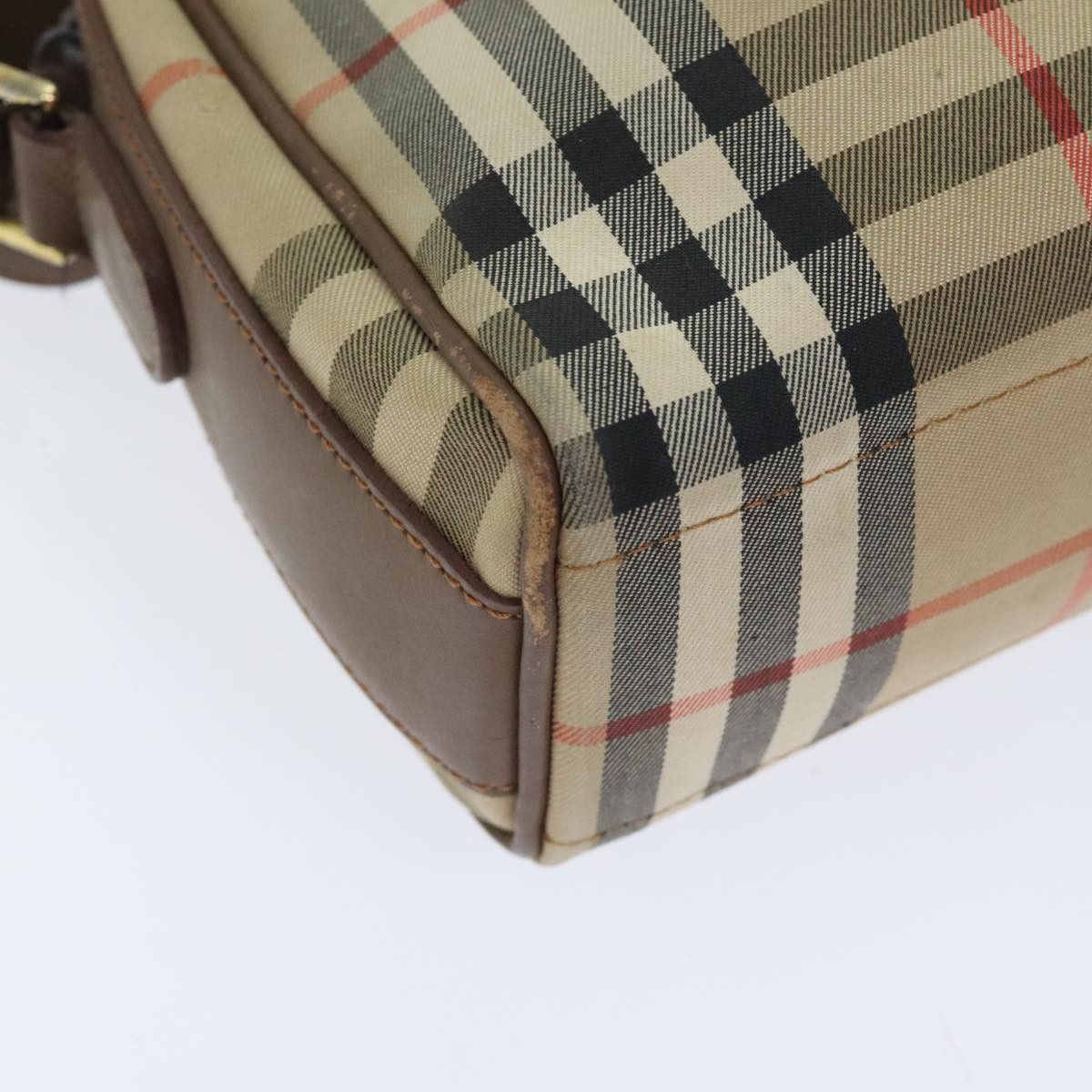 Burberry Nova Check Beige Canvas Shoulder Bag (Pre-Owned) Size ONE SIZE - 9 Thumbnail
